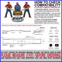 Set of 3 Oregon 396-728 Gator G6 Blades for 72 Cut Land Pride All-Flex Mowers