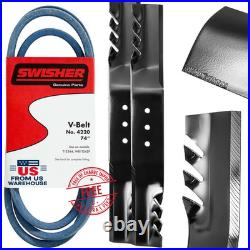 Swisher 21056-44 G6 Finish Cut Service Kit Blade & Belt Made in USA