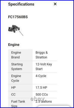 Swisher FC17560BS FAST FINISH HEAVY DUTY MOWER, 17.5HP ELECTRIC START Swisher FC17560BS FAST FINISH HEAVY DUTY MOWER, 17.5HP ELECTRIC START