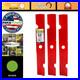 USA Made 3 Hi-Lift Lawn Mower Blades Set Max Power, Durable & Sharp Cutting