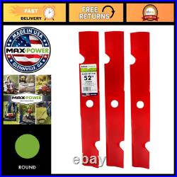 USA Made 3 Hi-Lift Lawn Mower Blades Set Max Power, Durable & Sharp Cutting USA Made 3 Hi-Lift Lawn Mower Blades Set Max Power, Durable & Sharp Cutting
