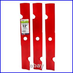 USA Made 3 Hi-Lift Lawn Mower Blades Set Max Power, Durable & Sharp Cutting