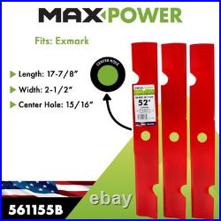 USA Made 3 Hi-Lift Lawn Mower Blades Set Max Power, Durable & Sharp Cutting USA Made 3 Hi-Lift Lawn Mower Blades Set Max Power, Durable & Sharp Cutting
