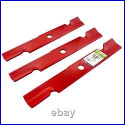 USA Made 3 Hi-Lift Lawn Mower Blades Set Max Power, Durable & Sharp Cutting
