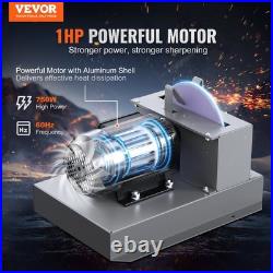 VEVOR Lawn Mower Blade Sharpener, 1HP 750W Lawnmower Blade Grinder with9-inch Ceram