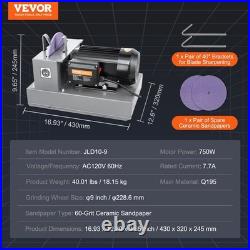 VEVOR Lawn Mower Blade Sharpener, 1HP 750W Lawnmower Blade Grinder with 9-inch Ce