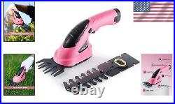 Versatile Cordless Grass Shear & Trimming Tool in Pink Ideal for Pruning Needs