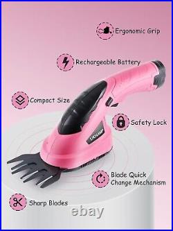 Versatile Cordless Grass Shear & Trimming Tool in Pink Ideal for Pruning Needs