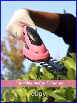 Versatile Cordless Grass Shear & Trimming Tool in Pink Ideal for Pruning Needs