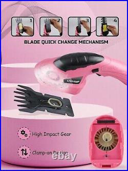 Versatile Cordless Grass Shear & Trimming Tool in Pink Ideal for Pruning Needs