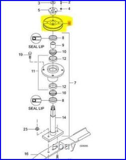 Woods PRD8400 1 BK 5.9 H BLADE SPINDLE SHEAVE PULLEY 53419